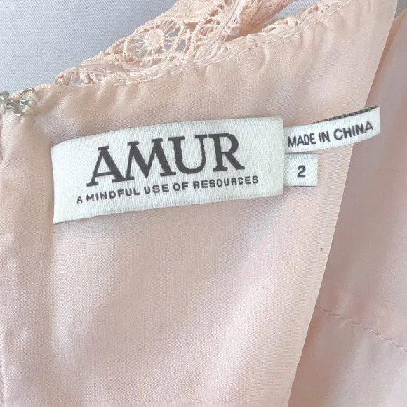 AMUR Pink Lace Hayden Midi Formal Dress $695 - Picture 13 of 15